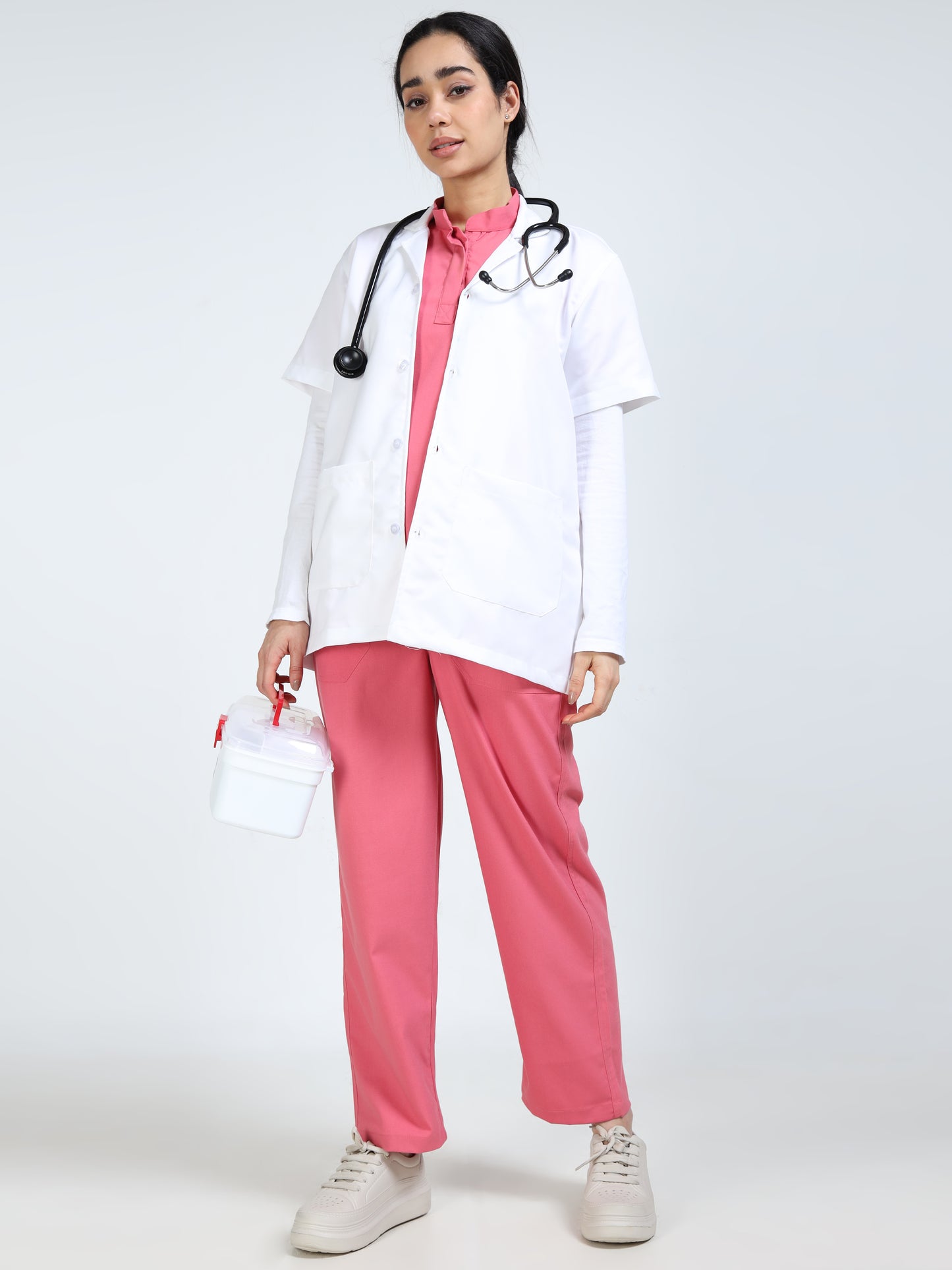 Unisex Medical Lab Coat – Professional White Doctor Apron Durable, Easy-Care & Breathable- JANA SEVA