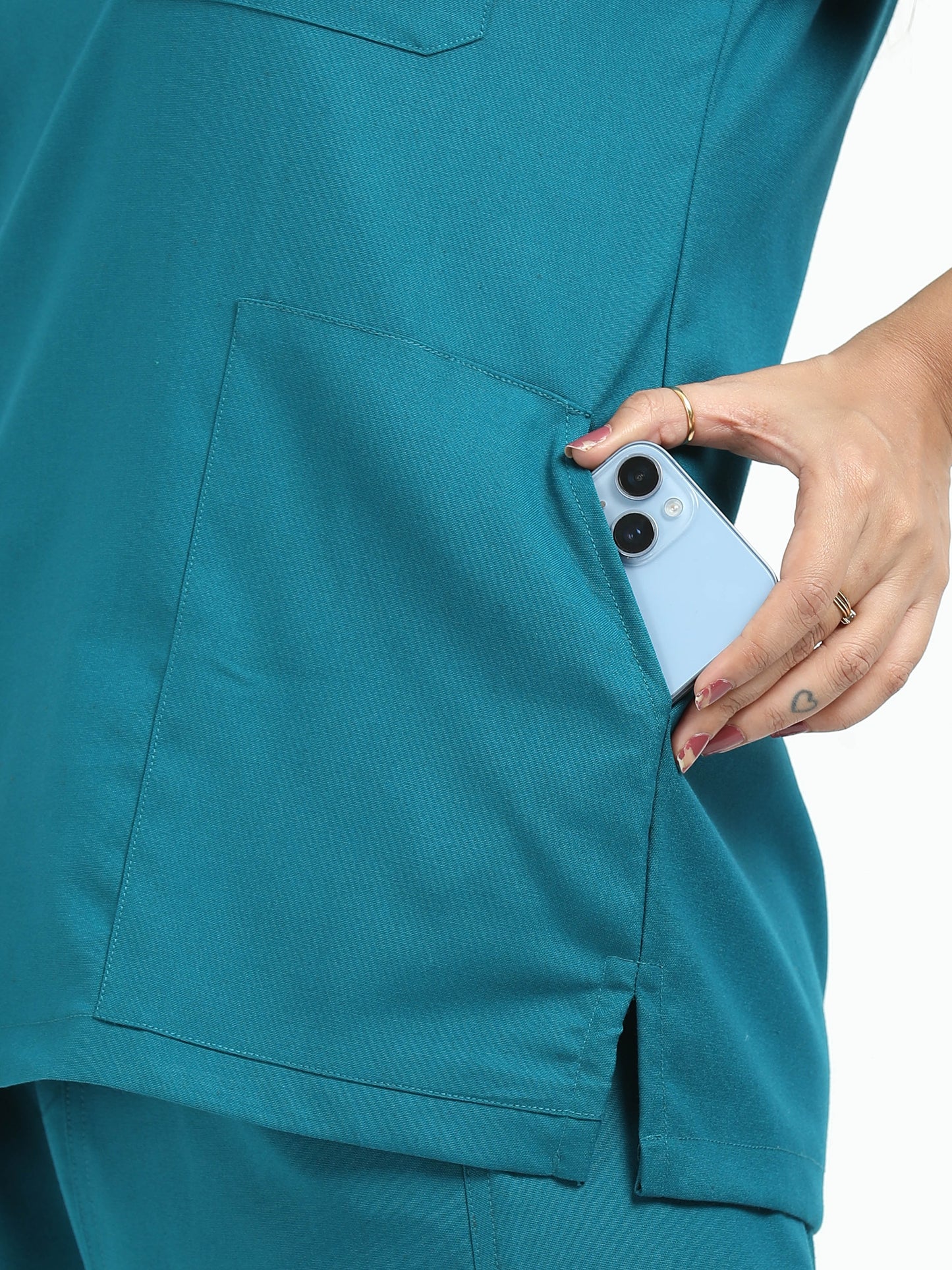 Women’s Emerald Green Medical Scrub Set – V-Neck Top & Straight Pants | 2-Way Stretch, Antibacterial & Breathable Fabric – Apollo