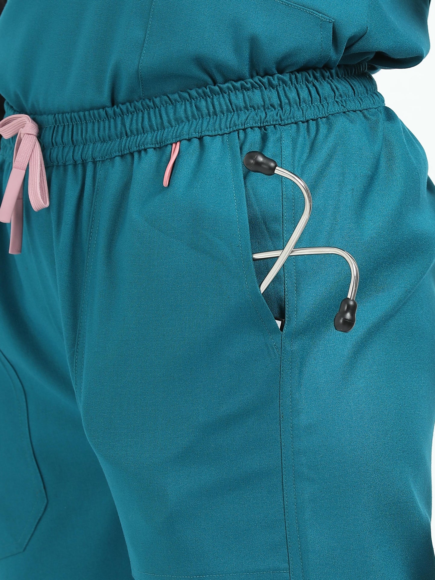 Women’s Emerald Green Medical Scrub Set – V-Neck Top & Straight Pants | 2-Way Stretch, Antibacterial & Breathable Fabric – Apollo