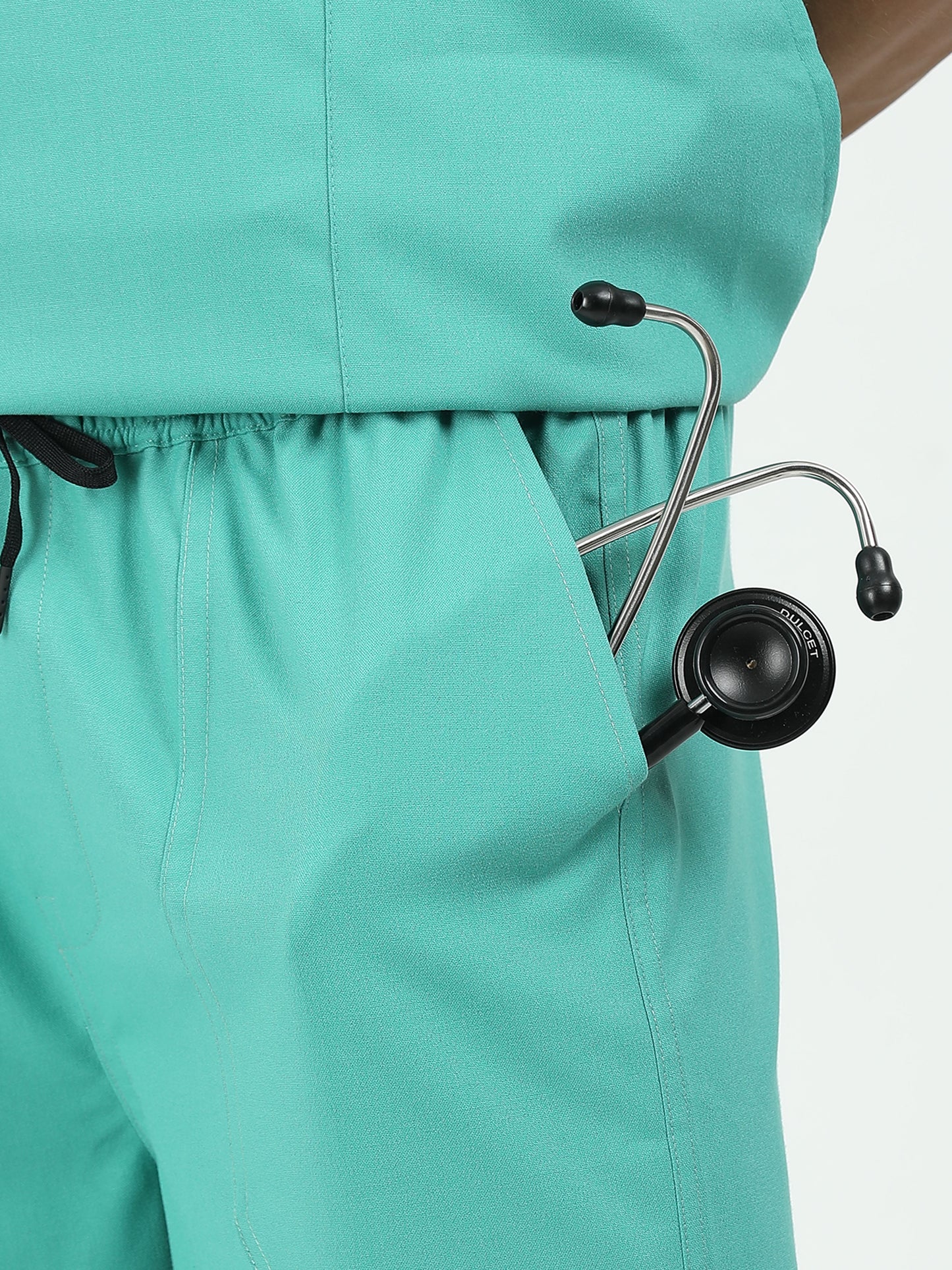 Men’s Sea Green Medical Scrub Set – V-Neck Top & Straight Pants | 2-Way Stretch, Antibacterial & Breathable – Apollo