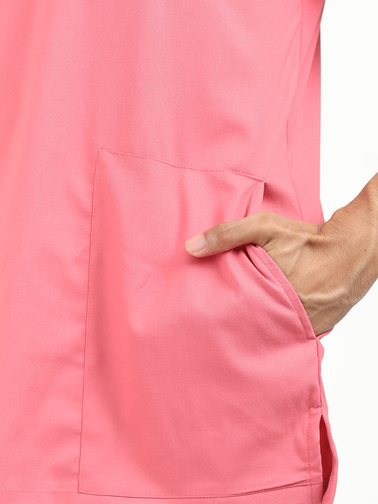 Men’s Mauve Medical Scrub Set – V-Neck Top & Straight Pants | 2-Way Stretch, Lightweight & Antibacterial Fabric – Apollo